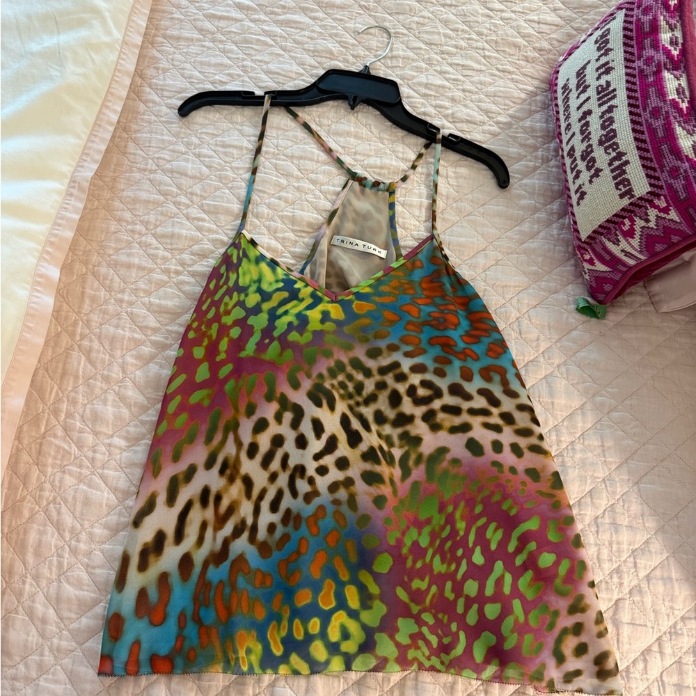 Trina Turk Colorful Leopard Print Women's Top